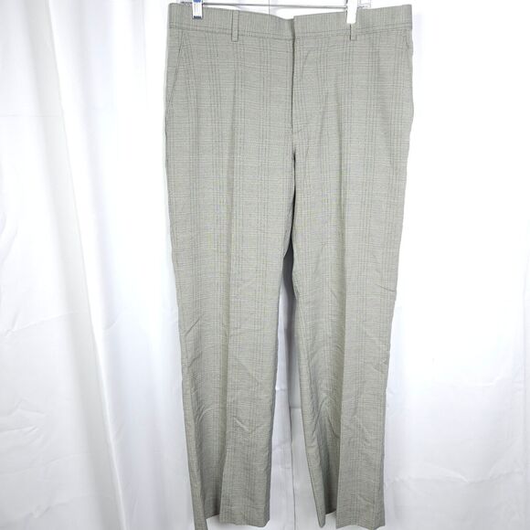 NWT Banana Republic Mens 35x32 Gray Tailored Fit Straight Leg Dress Pants - Picture 1 of 8